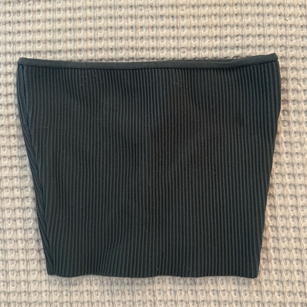 Aritzia - Babaton green/grey brand tube top